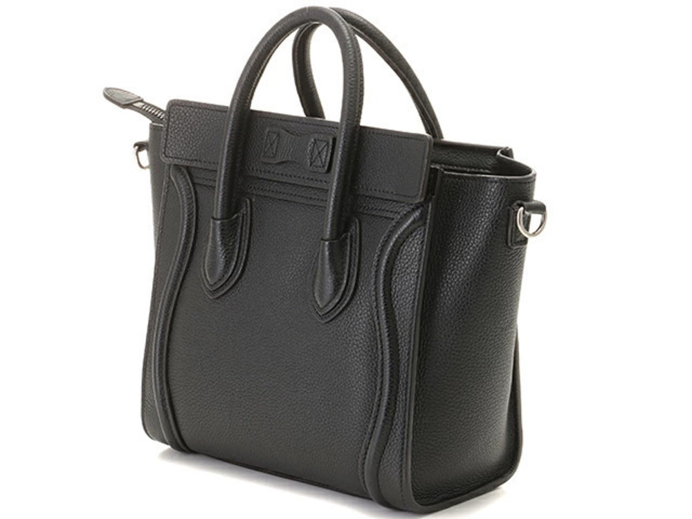 Celine leather Tote Luggage handbag black